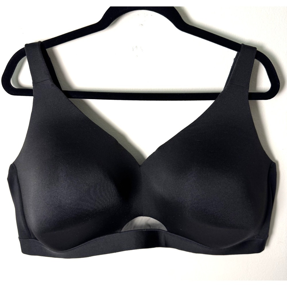 Cacique‎ Bra 48DDD Wireless Lightly Padded Black Comfort Strap Lane Bryant